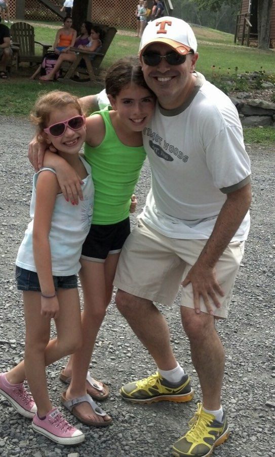 Greg with his two daughters, around the years this started